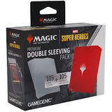 Card Sleeves: MTG Premium Double Sleeving Pack- Marvel Super Heroes- Comic Burst Red (105ct)
