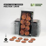 Battle Ready Toppers: Molten Lava- Round 32mm (x8)