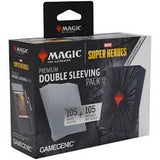 Card Sleeves: MTG Premium Double Sleeving Pack- Marvel Super Heroes- Comic Burst Black (105ct)