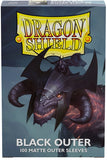 DRAGON SHIELD 100CT OUTE SLEEVES MATTE BLACK