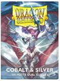 DRAGON SHIELD 100CT BOX DUAL MATTE COBALT SILVER