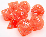 TRANSLUCENT 7-DIE SET NEON ORANGE/WHITE