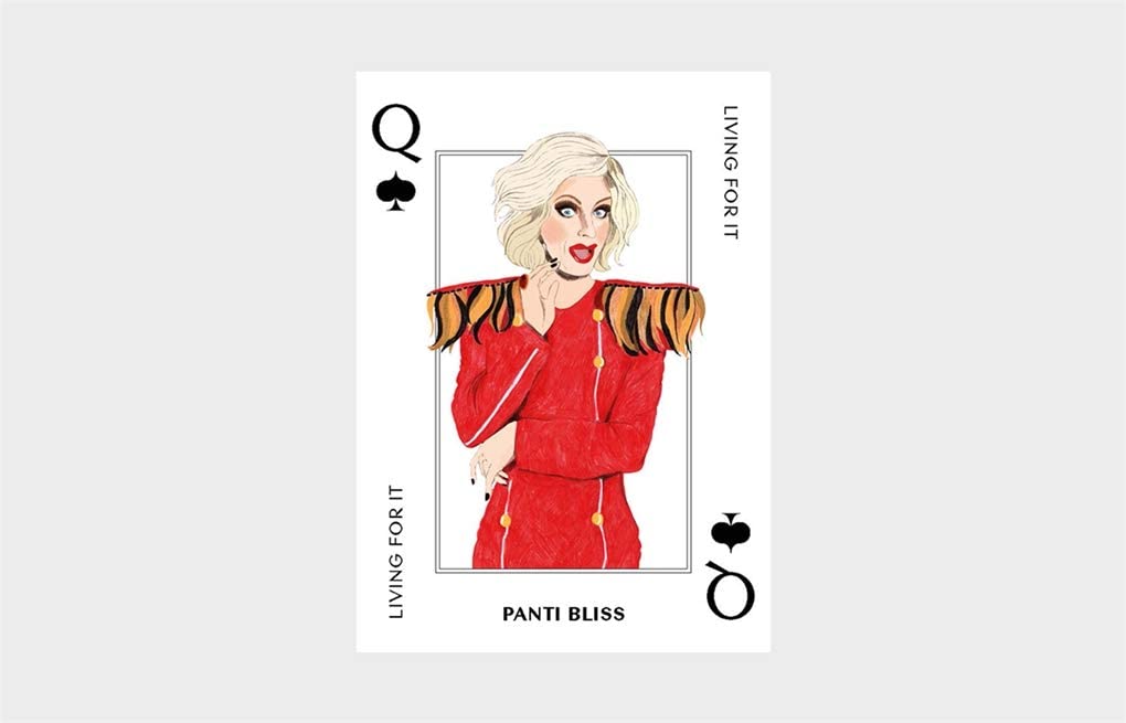 4 Queens in a row - Playing Cards, Isolated on black Stock Photo 4 Queens in a row - Playing Cards, Isolated on black Stock Photo