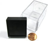 Empty Crystal Display Box (M) Tall Clear w/ Black Lid 2½"x1 CHX 02805