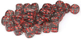 Smoke / Red : Translucent 36d6 12mm Dice Block CHX 23818