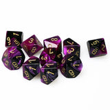 Black-Purple / Gold: Gemini d10 Dice Set (10's) CHX 26240