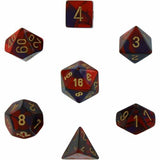 Purple-Red / Gold: Gemini Polyhedral Dice Set (7's) CHX 26426