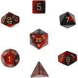 Black-Red / Gold: Gemini Polyhedral Dice Set (7's) CHX 26433