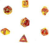 Red-Yellow / Silver: Gemini Polyhedral Dice Set (7's) CHX 26450