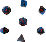 Black-Starlight / Red: Gemini Polyhedral Dice Set (7's) CHX 26458