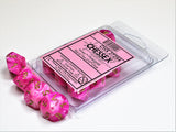 Pink / Gold: Vortex d10 Dice Set (10's)s CHX 27254