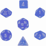 Blue / White: Frosted Polyhedral Dice Set (7's) CHX 27406