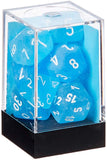 Blue / White: Frosted Polyhedral Dice Set (7's) CHX 27416