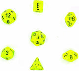Bright Green / Black: Vortex Polyhedral Dice Set (7's) CHX 27430