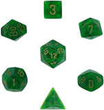 Green / Gold: Vortex Polyhedral Dice Set (7's) CHX 27435