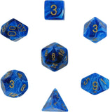 Blue / Gold: Vortex Polyhedral Dice Set (7's) CHX 27436
