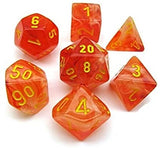 Orange / Yellow: Ghostly Glow Polyhedral Die Set (7's) CHX 27523