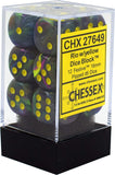 Rio / Yellow: Festive 12d6 16mm Dice Set CHX 27649