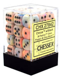 Circus / Black: Festive 36d6 12mm Dice Block CHX 27842