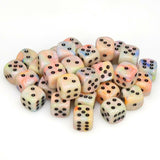 Circus / Black: Festive 36d6 12mm Dice Block CHX 27842