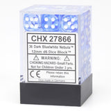 Dark Blue / White: Nebula 36d6 12mm Dice Set CHX 27866