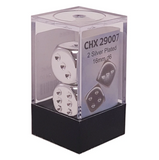 Silver Plated d6 16mm Dice Pair CHX 29007