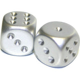 Silver Plated d6 16mm Dice Pair CHX 29007