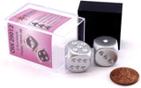 Aluminum (Matte Finish) Metallic d6 16mm Dice Pair CHX 29012