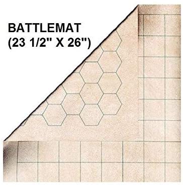 Chessex Reversible Battlemat: 1" Squares & 1" Hexes (23 1/2" x 26") CHX 96246