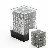 Smoke / White: Frosted 36d6 12mm Dice Block CHX LE415