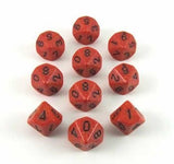 Fire: Speckled d10 Dice Set (10's) CHX 25103