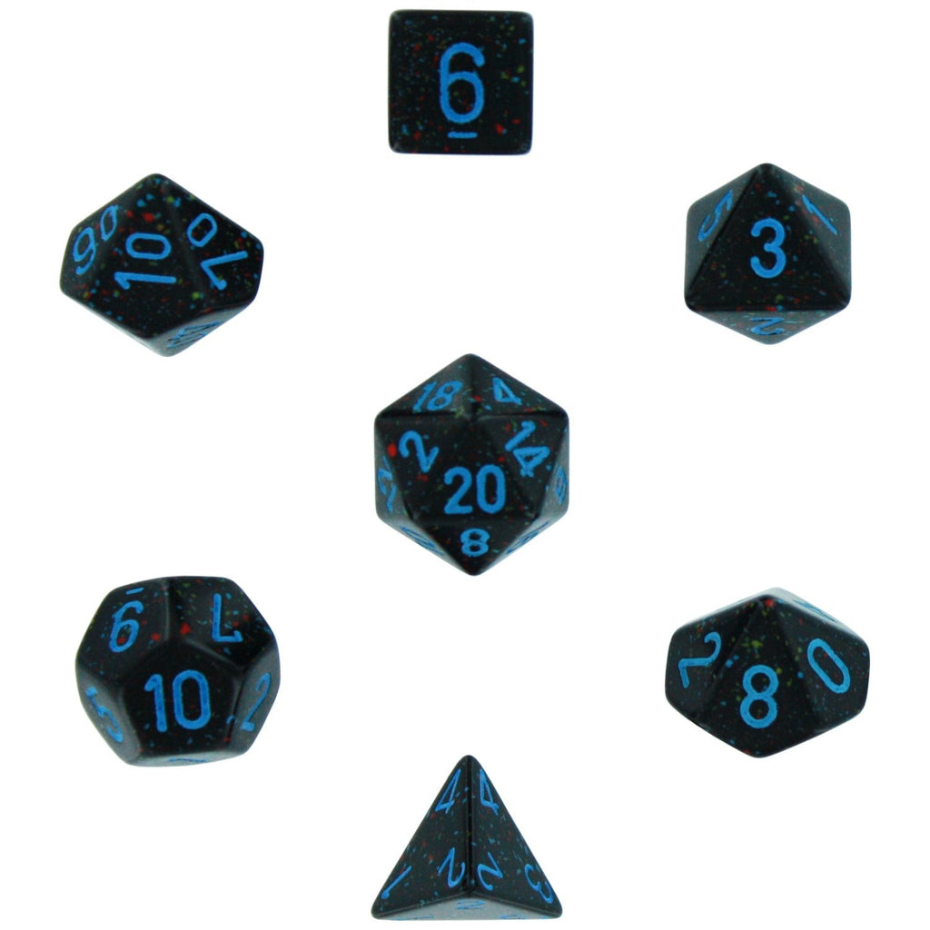 Blue Stars: Speckled Polyhedral Dice Set (7's) CHX 25338