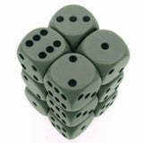 Gray with Black: Opaque 12d6 16mm Dice Set CHX 25610