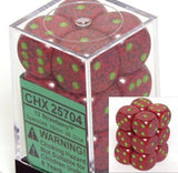 Strawberry: Speckled 12d6 16mm Dice Set CHX 25704