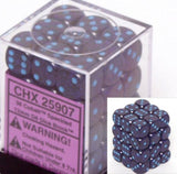 Colbalt: Speckled 36d6 12mm Dice Block CHX 25907