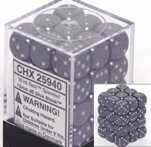 Hi-Tech: Speckled 36d6 12mm Dice Block CHX 25940