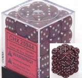 Silver Volcano: Speckled 36d6 12mm Dice Block CHX 25944