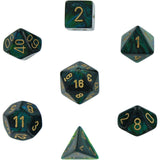 Jade with Gold: Scarab Polyhedral Dice Set (7's) CHX 27415