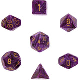 Purple with Gold: Vortex Polyhedral Dice Set (7's) CHX 27437