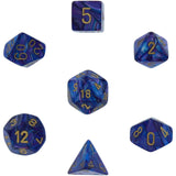 Purple with Gold: Lustrous Polyhedral Dice Set (7's) CHX 27497