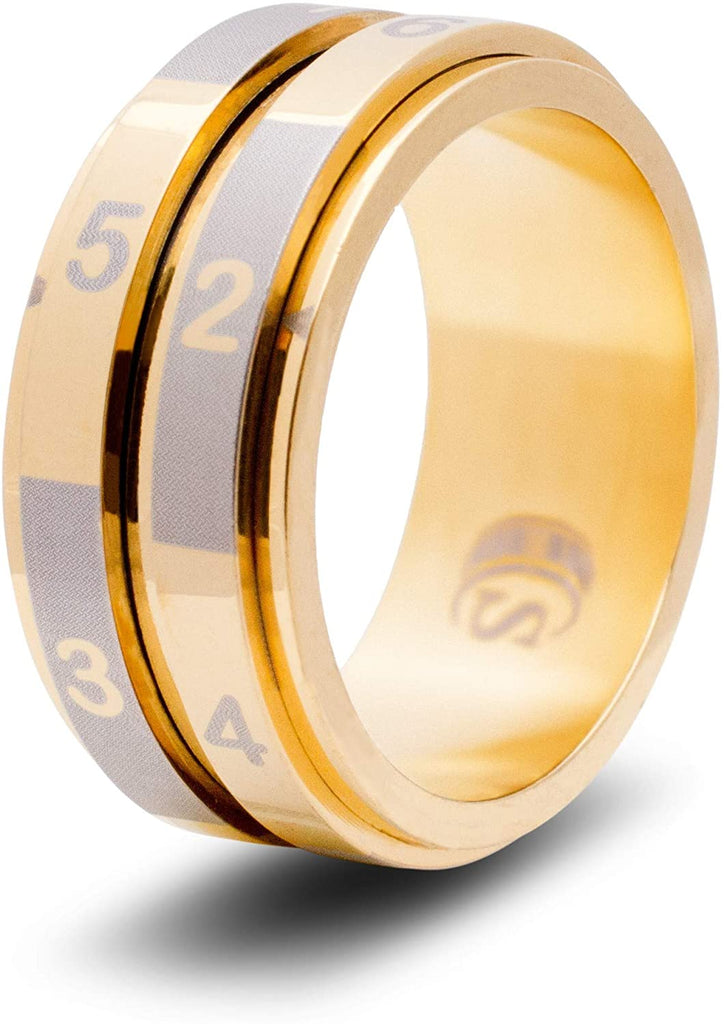 2D6 Dice Ring (Gold - Size 08): CritSuccess
