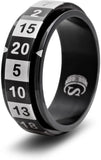 D20 Dice Ring (Black - Size 13): CritSuccess