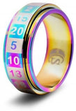 D20 Dice Ring (Rainbow - Size 09): CritSuccess