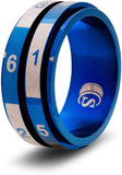 2D6 Dice Ring (Blue - Size 10): CritSuccess