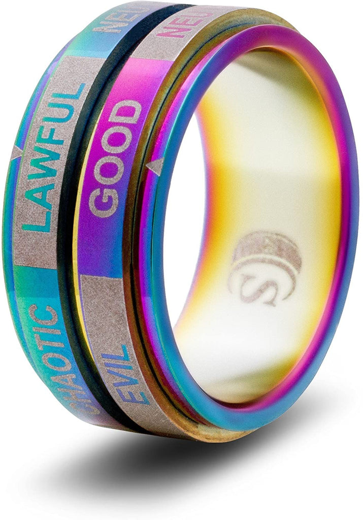 Alignment Dice Ring (Rainbow - Size 10): CritSuccess