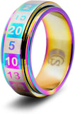 D20 Dice Ring (Rainbow - Size 13): CritSuccess