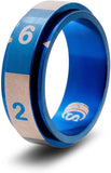 D6 Dice Ring (Blue - Size 08): CritSuccess
