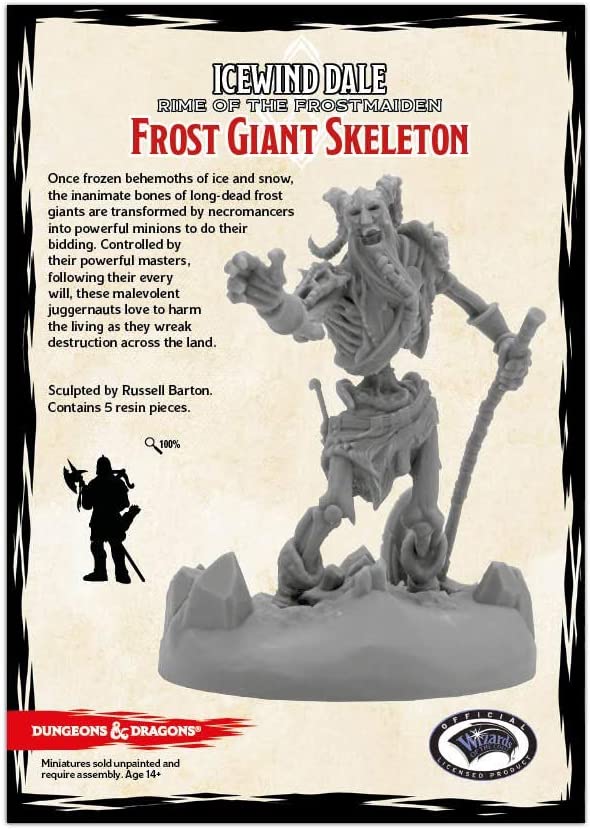 Dungeons & Dragons RPG: "Icewind Dale - Rime of the Frostmaiden" Frost Giant Skeleton (1 fig) GF9 71127