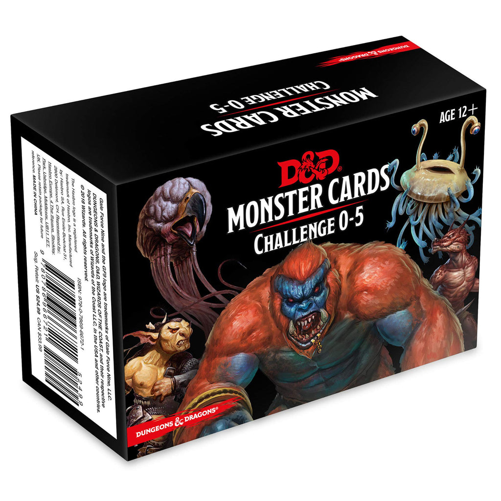 Dungeons & Dragons RPG: Monster Cards - Challenge 0-5 Deck (268 cards) GF9 C62820000