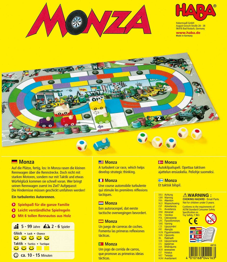 Monza: Car Racing Board Game HAB 4416
